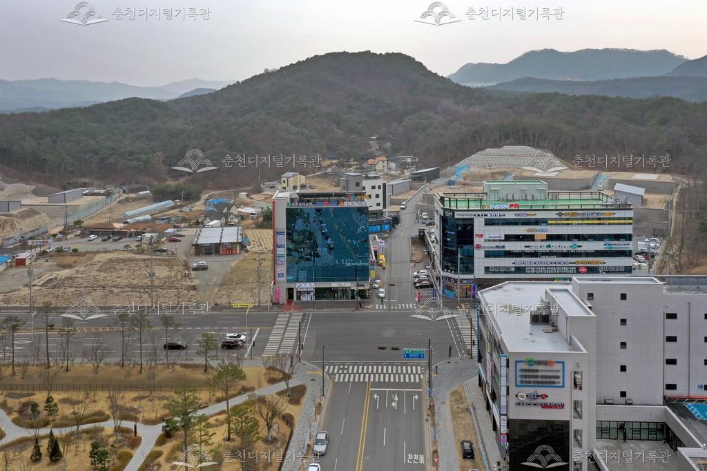 e편한세상 춘천한숲시티아파트 옆 삼거리 사진 이미지