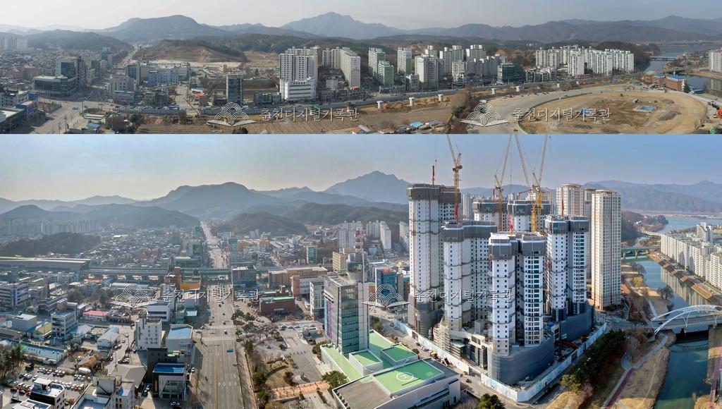 온의동 일대 비교 사진 이미지