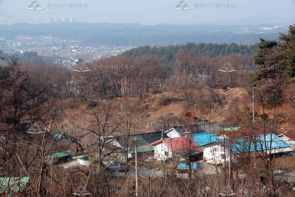 사암리 화전민 마을 전경 이미지