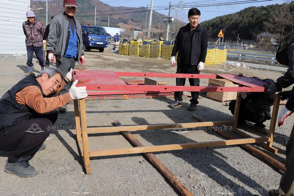 방동2리 상여 꾸미기 사진 이미지