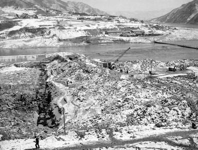 춘천댐 공사 사진 이미지