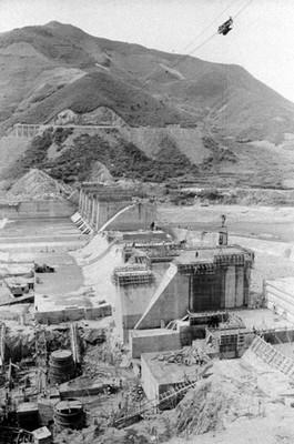 춘천댐 공사 사진 이미지