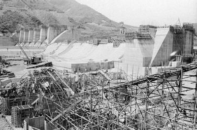 춘천댐 공사 사진 이미지