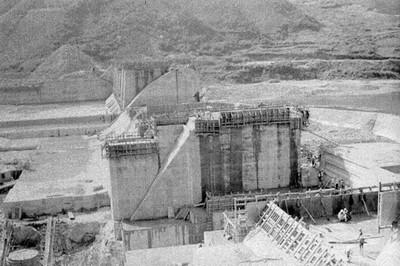 춘천댐 공사 사진 이미지