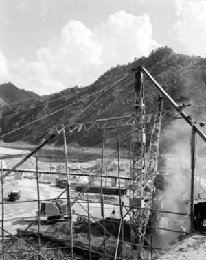 춘천수력발전소 공사 사진 이미지