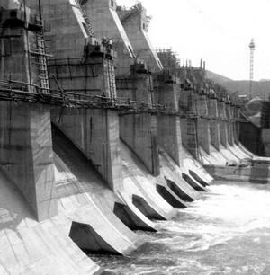 춘천수력발전소 공사 사진 이미지