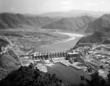 춘천수력발전소 공사 사진 이미지