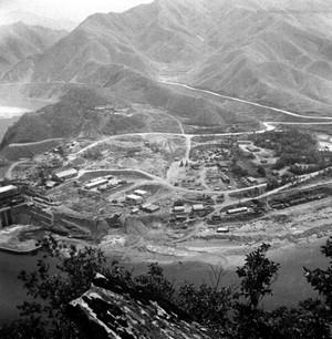 춘천수력발전소 공사 사진 이미지