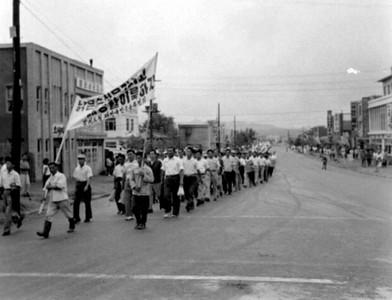 춘천시 재건국민운동촉진회 시가행진 사진 이미지