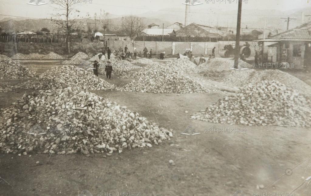 시가지 도로 포장 광경 이미지