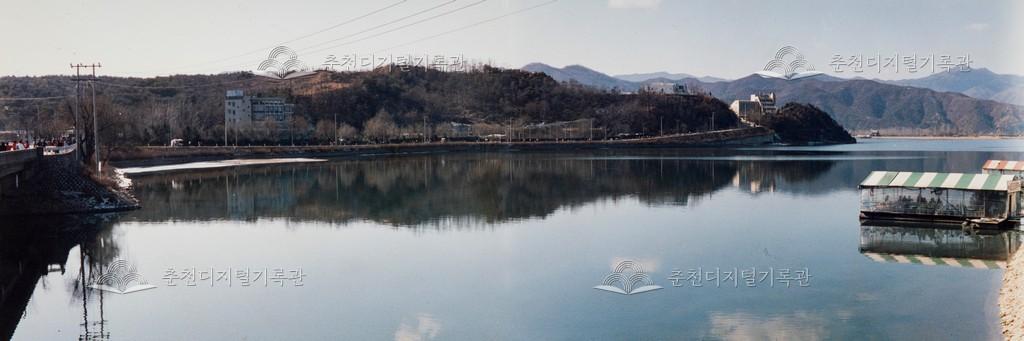 공지천 매립 전 풍경 이미지