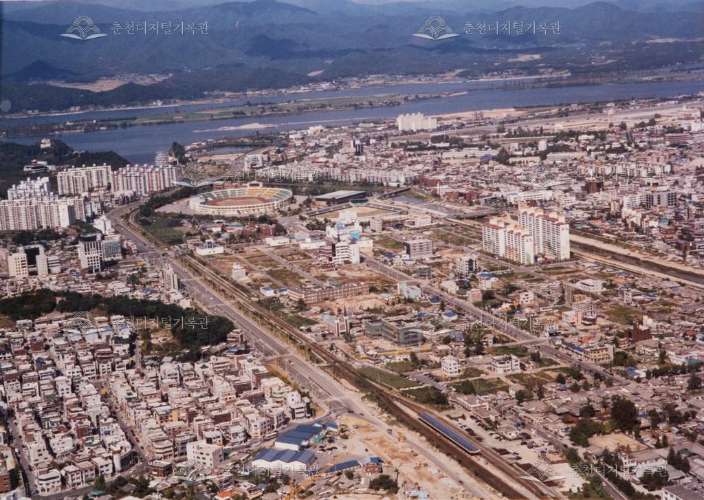 온의동, 퇴계동 일대 항공사진 이미지