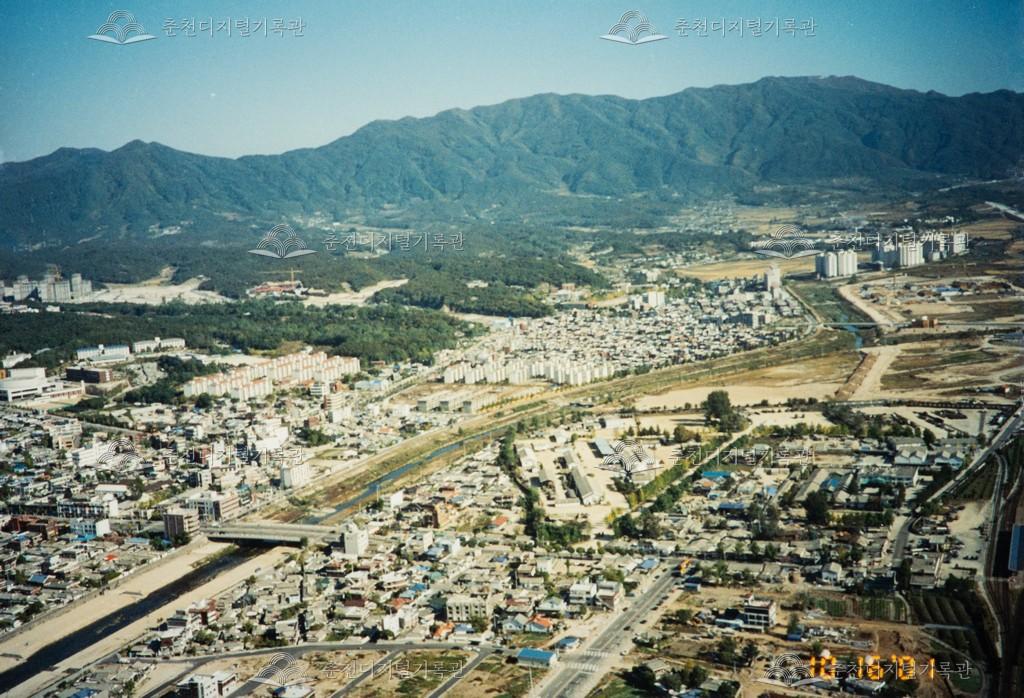 퇴계동, 석사동 일대 항공사진 이미지