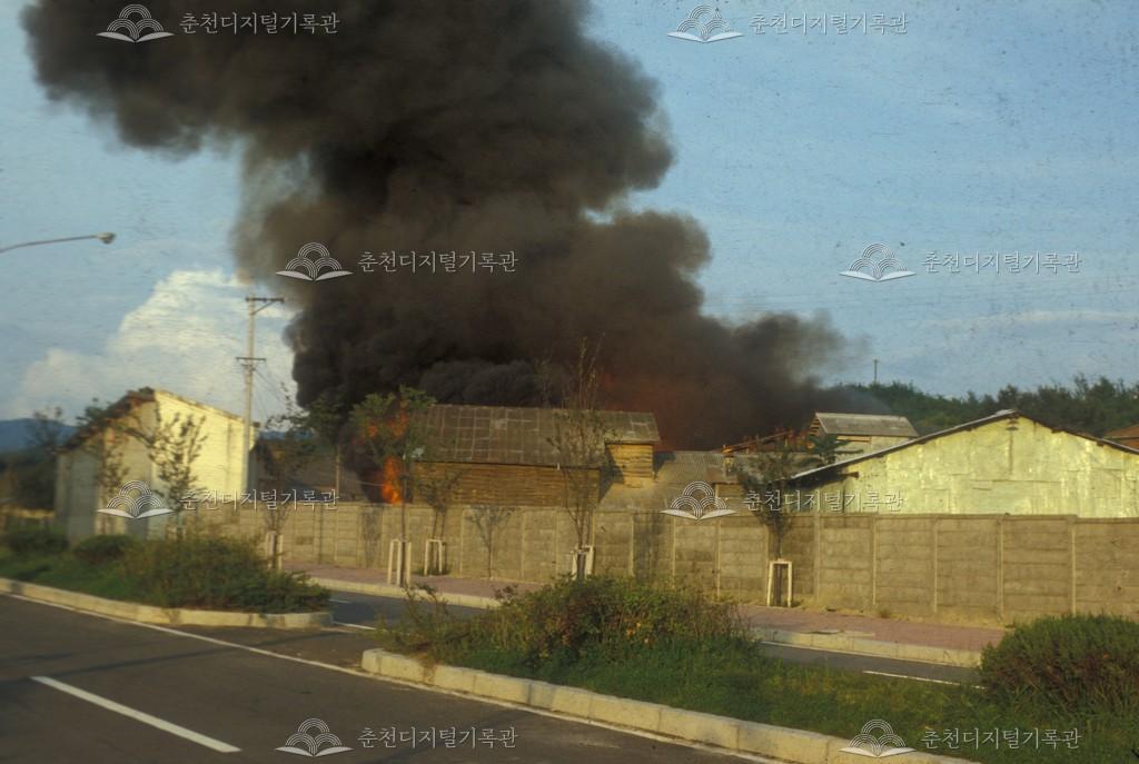 효자동 강원대학교 진입로 화재 이미지
