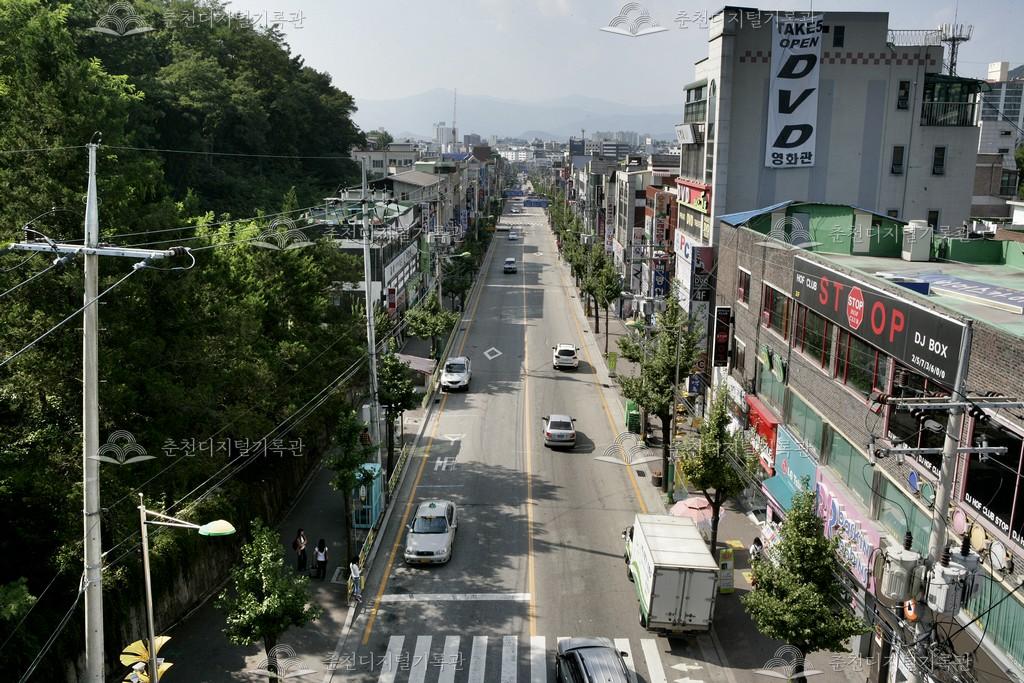 강원대학교 후문에서 도화골사거리 방향 이미지
