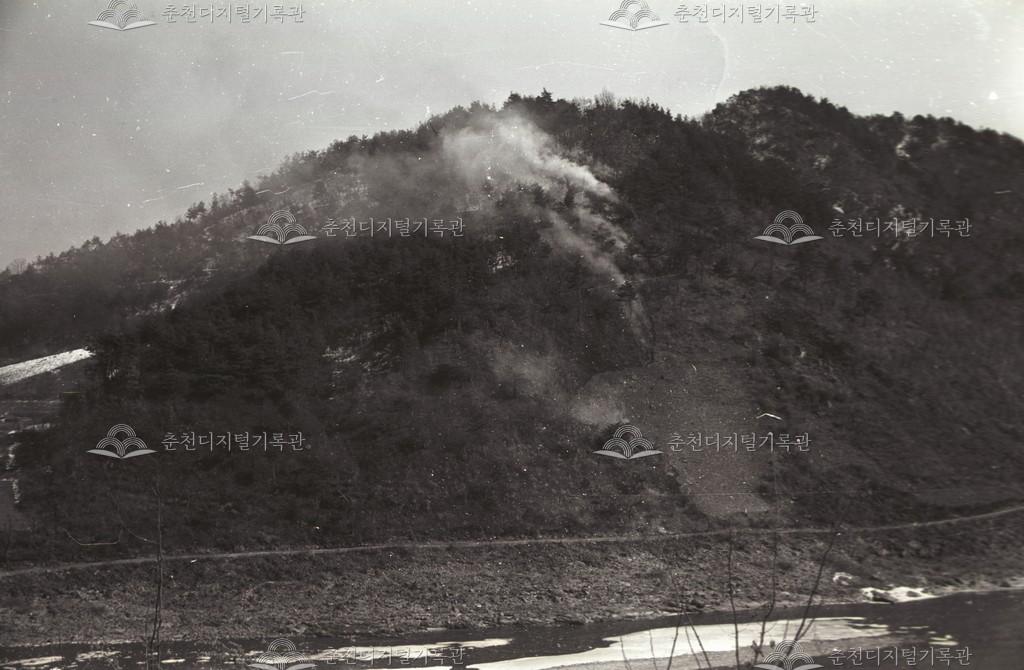 북산면 산불 현장 이미지