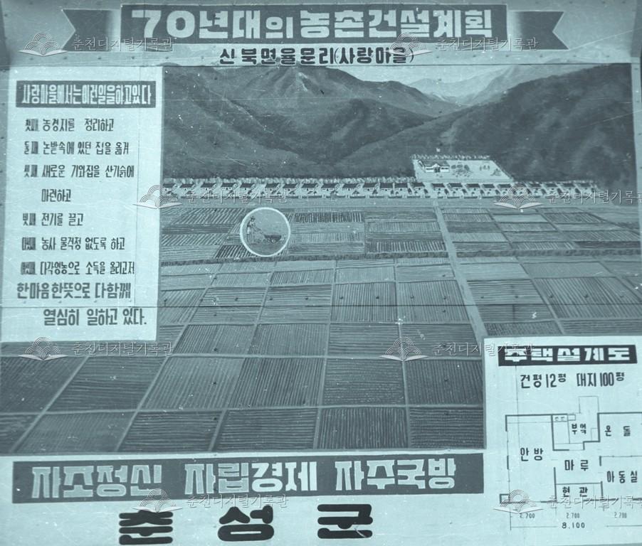 율문리 사랑마을 농촌건설계획 조감도 이미지