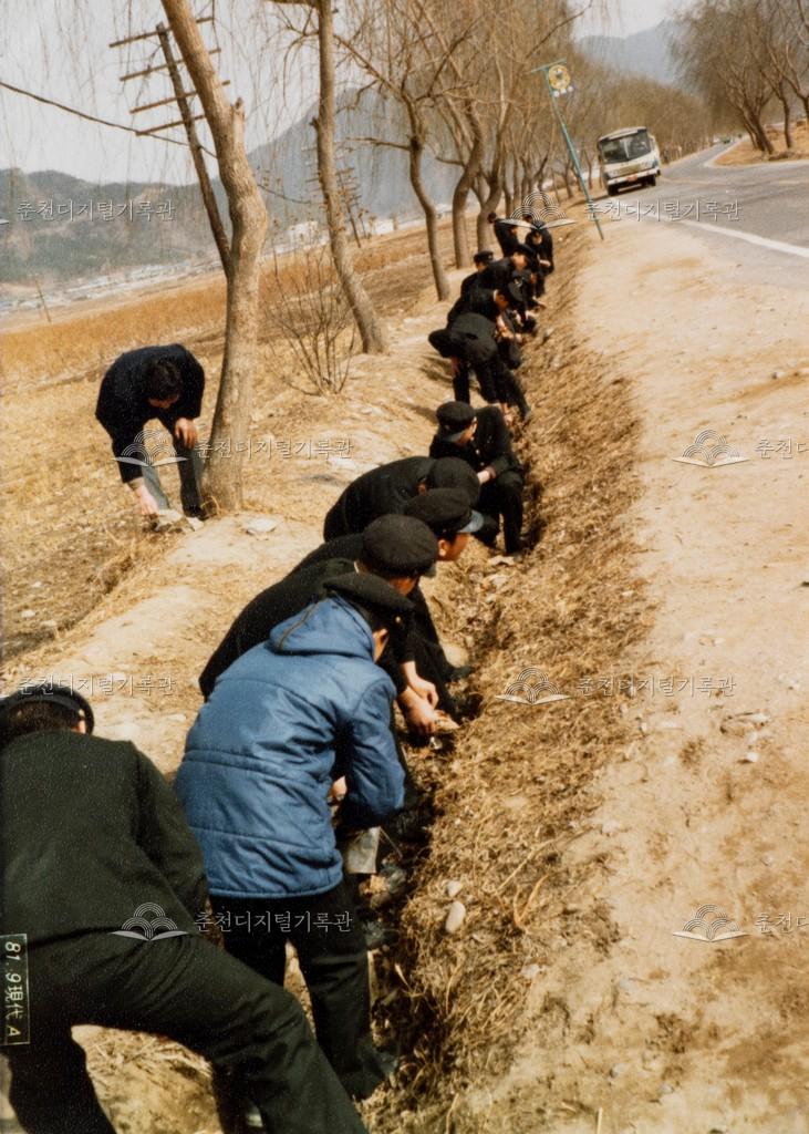 도로 옆 노면정리 이미지