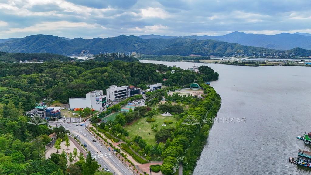 공지천과 의암공원 일대 전경 이미지