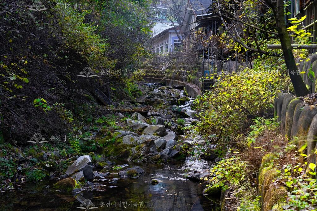 춘천댐 매운탕골 계곡 전경 이미지