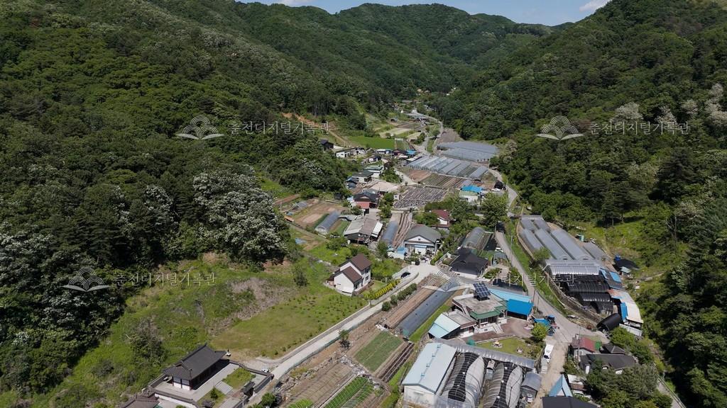 의암리 봄 마을 전경 이미지