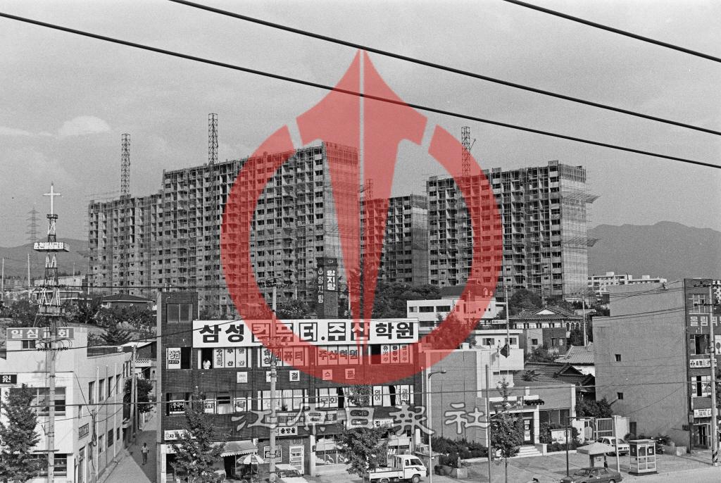 1980년대 아파트 건설 사진 이미지