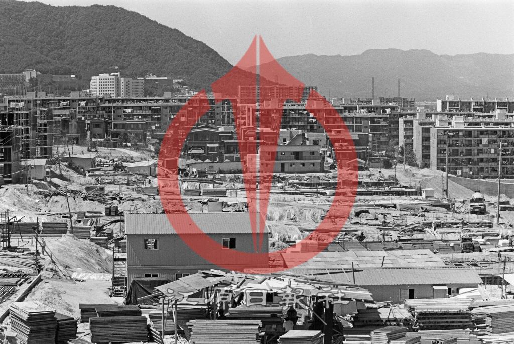 1980년대 아파트 건설 사진 이미지