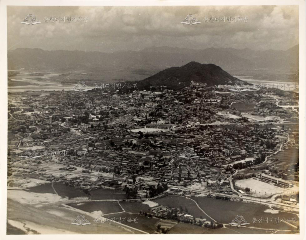 1960년대 춘천 시가지 전경 사진 이미지