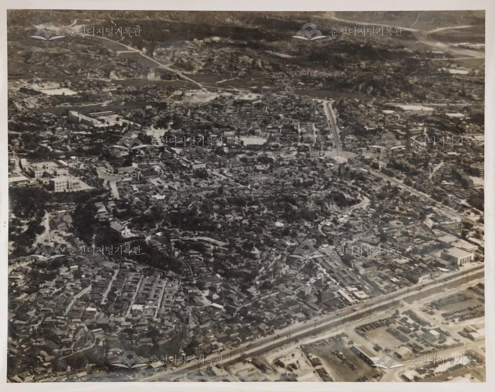 1960년대 춘천 시가지 전경 사진 이미지