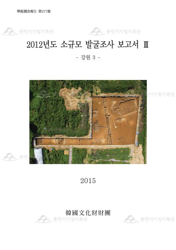 2012년도 소규모 발굴조사 보고서 Ⅲ 이미지