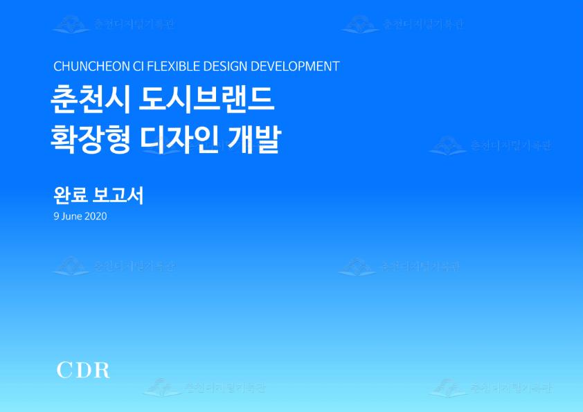 춘천시 도시브랜드 확장형 디자인 개발 완료보고서 이미지