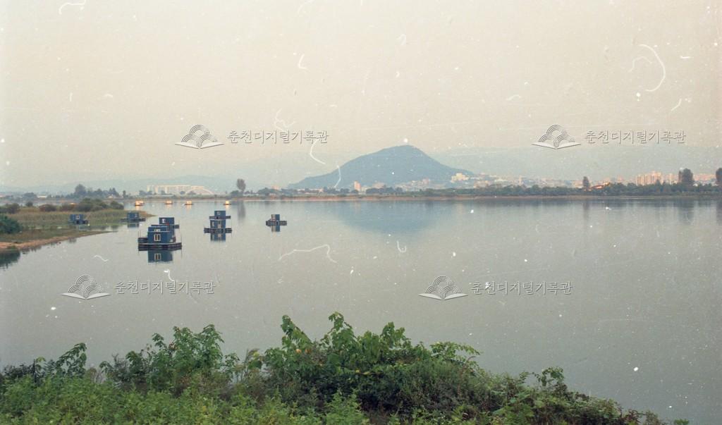 1990년대 의암호 낚시 좌대 이미지