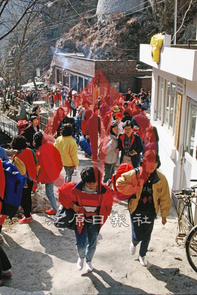 등선폭포 등산인파 이미지