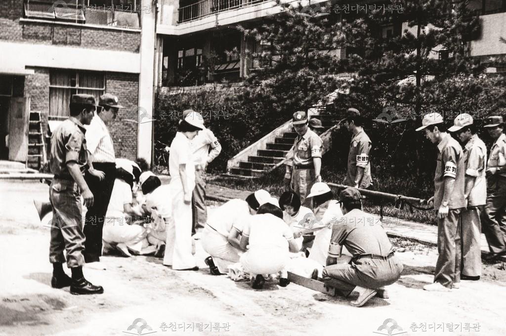 직장민방위대 소방훈련 이미지