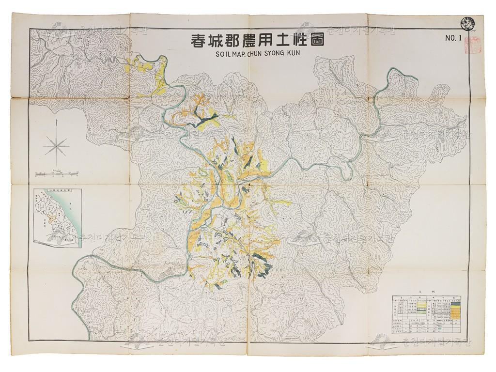 춘성군 농용토성도 이미지