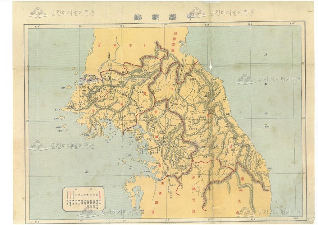 조선 중부지도 이미지