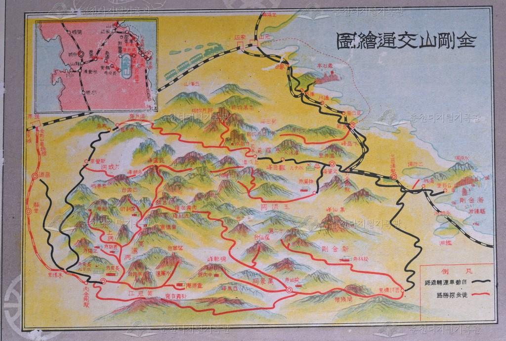 강원도현세지도_금강산교통회도 이미지