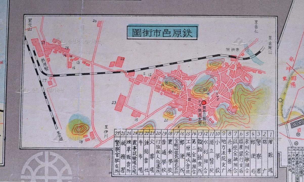 강원도현세지도_철원읍시가도 이미지