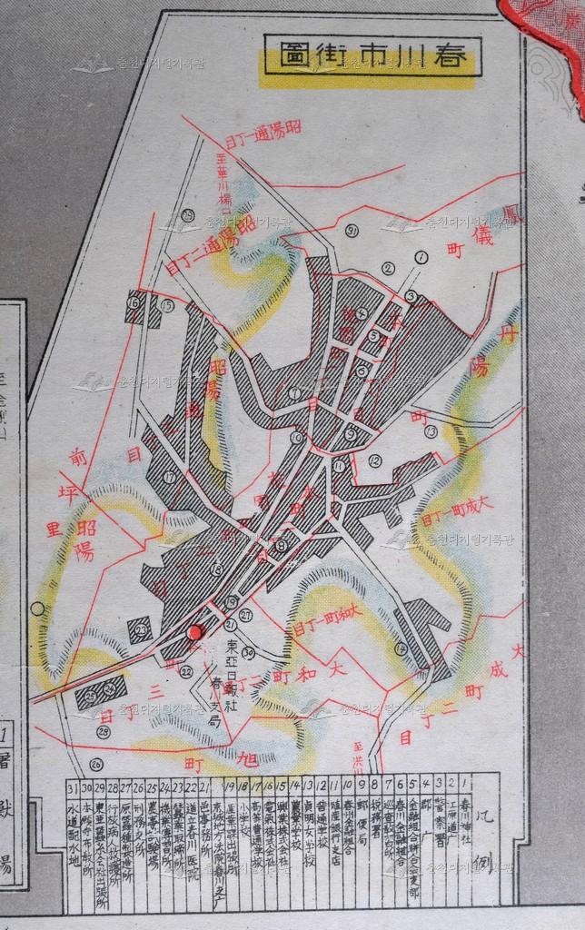 강원도현세지도_춘천시가도 이미지