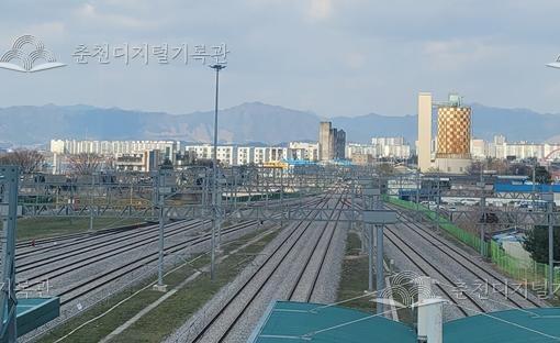 춘천역 선로 종단점 이미지