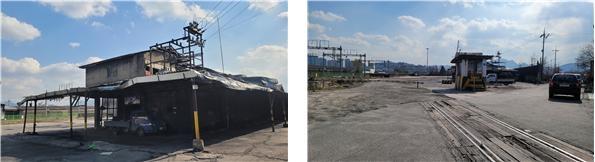 육림연탄 공장 부지 및 수송 선로 흔적 이미지