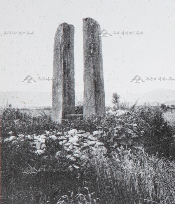 1970년대 당간지주 모습 이미지