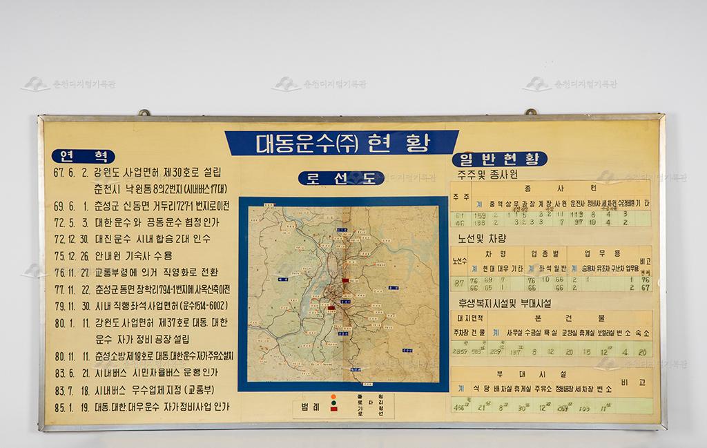 대동운수㈜ 현황 노선도, 연혁, 일반현황 이미지
