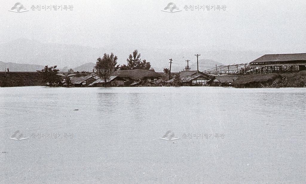 춘천 공지천 범람 이미지