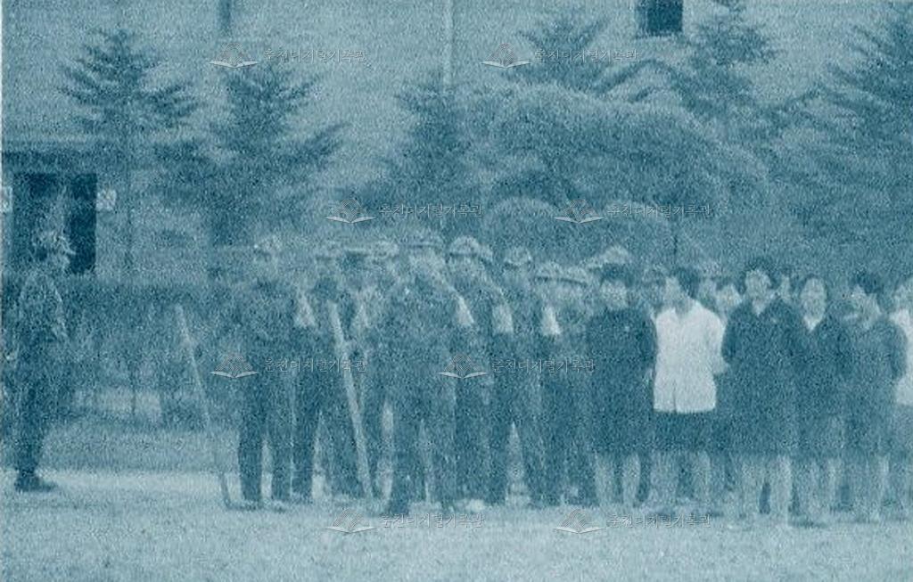 동방제사공장 예비군 훈련 검열 이미지