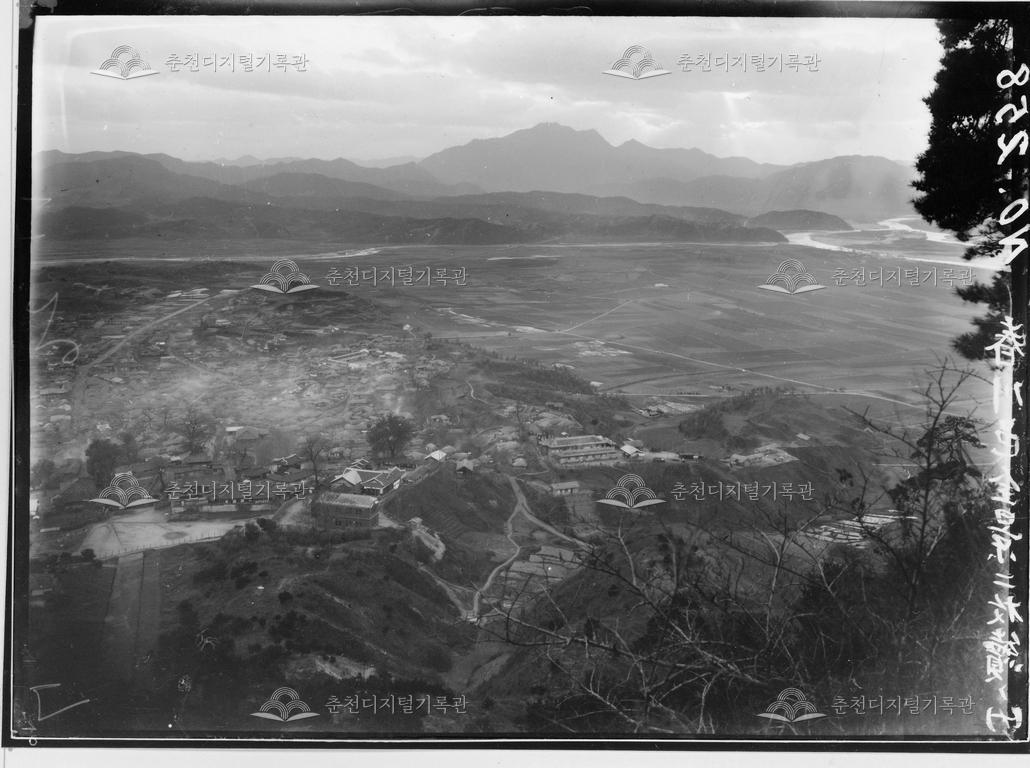 사료조사5 강원 춘천 봉의산에서 본 읍 전경 - 원판번호 150258 이미지
