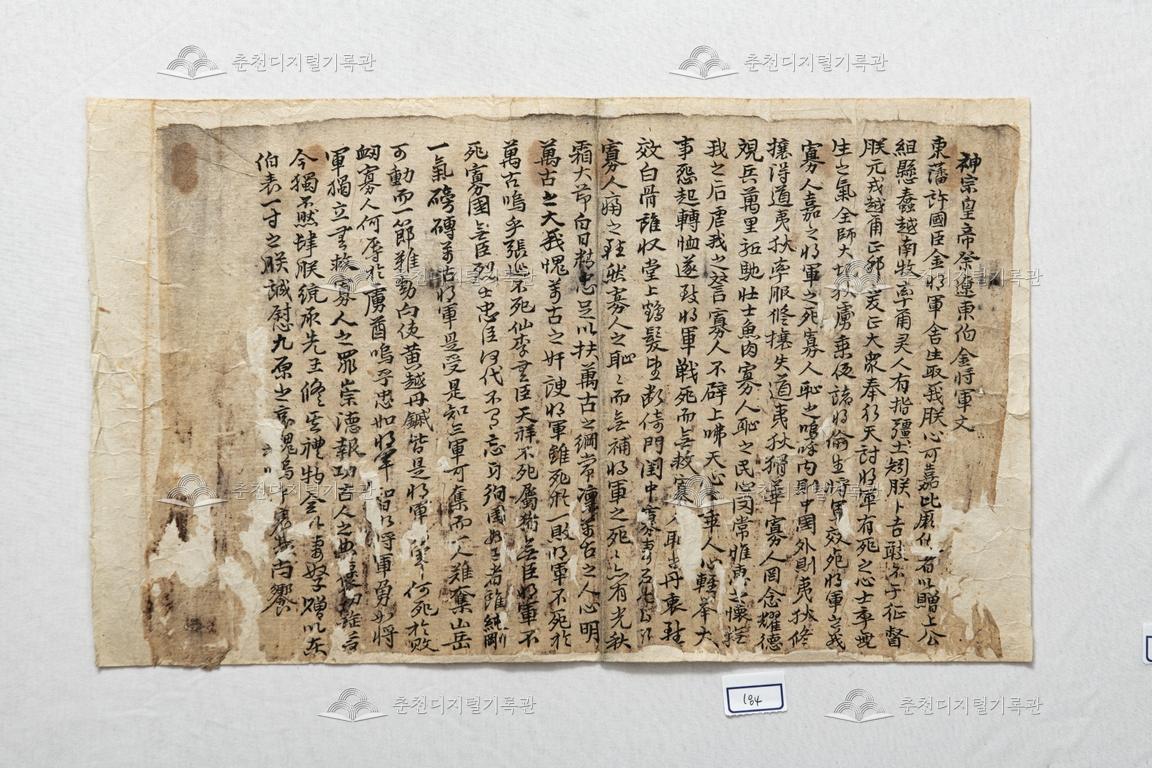 신종황제제요동백김장군문 이미지
