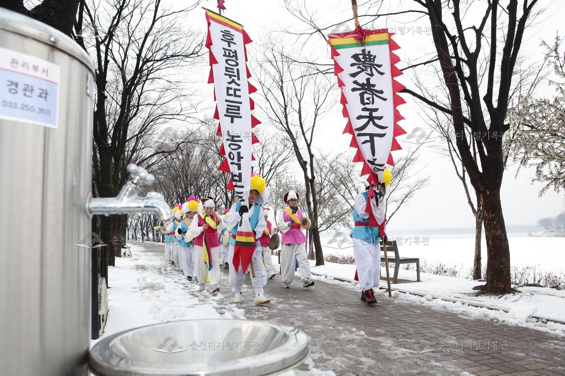 2019 정월대보름 달맞이축제 행렬_후평뒷뜨루 농악보존회 이미지