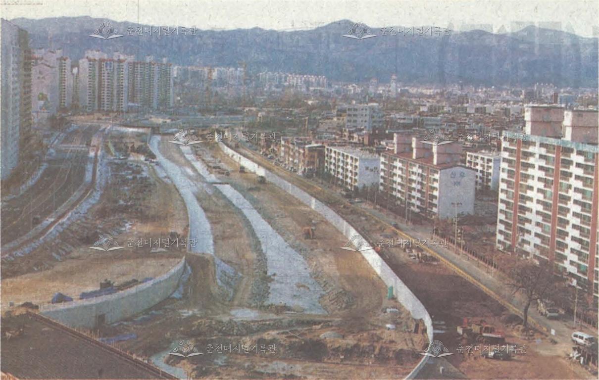 공지천 순환도로건설공사 80% 공정도 이미지