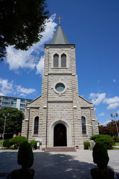 죽림동 성당 건물 외부 모습 이미지